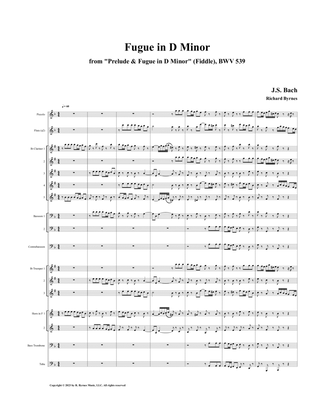 Fugue in D Minor (Fiddle), BWV 539 (Brass & Woodwinds)