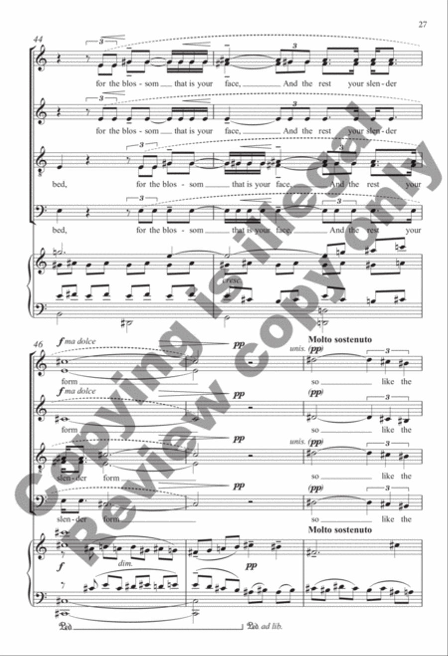 Selected Secular Choral Works of Julian Wachner 4-Part scores gallery preview page 39