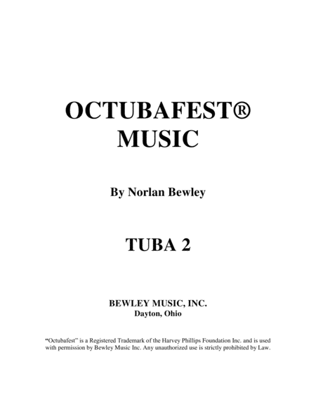 Octubafest Tuba 2 Bass Clef Part Book - Tuba/Euphonium Quartet image number null