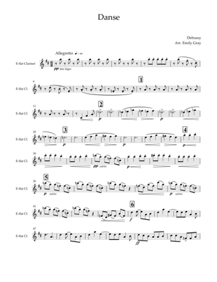 Danse for Clarinet Choir (Parts)