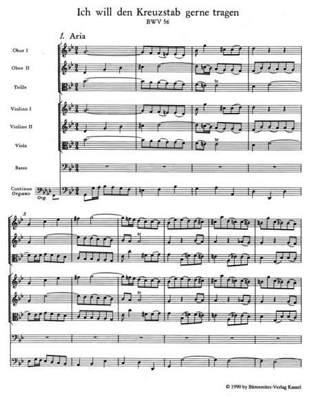 I will my cross-staff gladly carry, BWV 56 'Cross Staff Cantata (Kreuzstabkantate)'