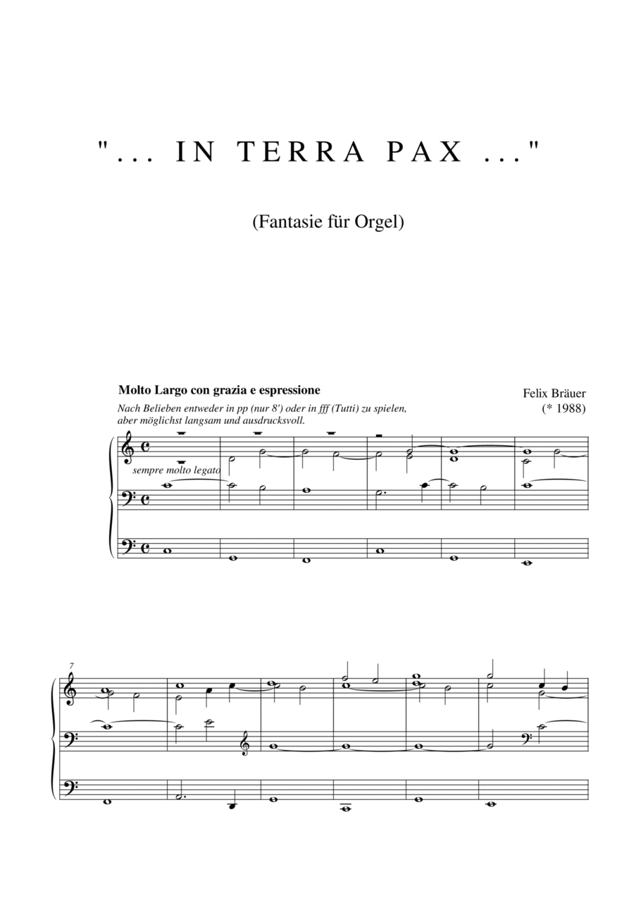 Fantasie "... in terra pax ..."