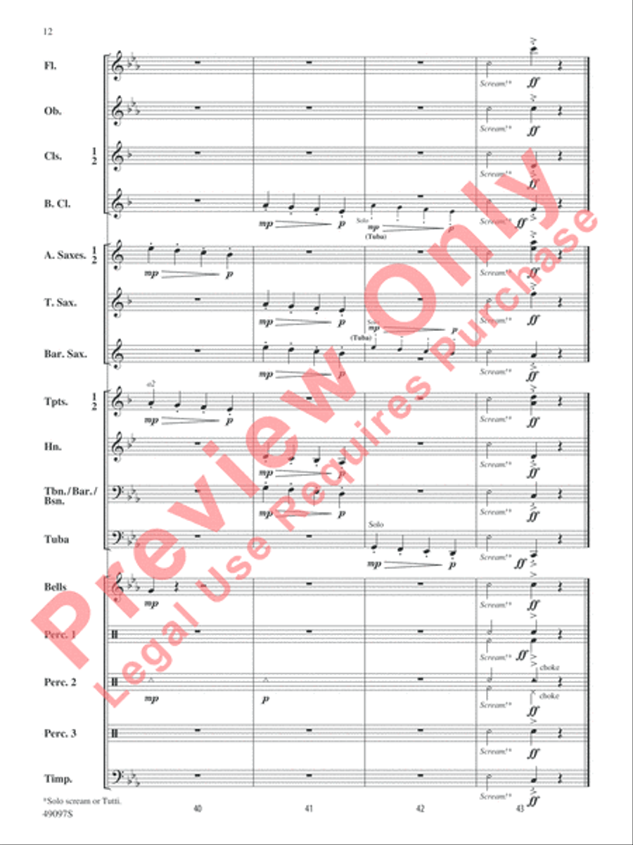 Monsters, Unite! Concert Band scores gallery preview page 13