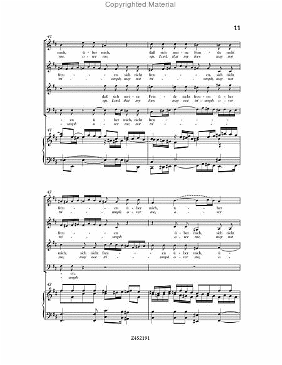 Nach dir, Herr, Verlanget Mich, BWV 150 Choir scores gallery preview page 11