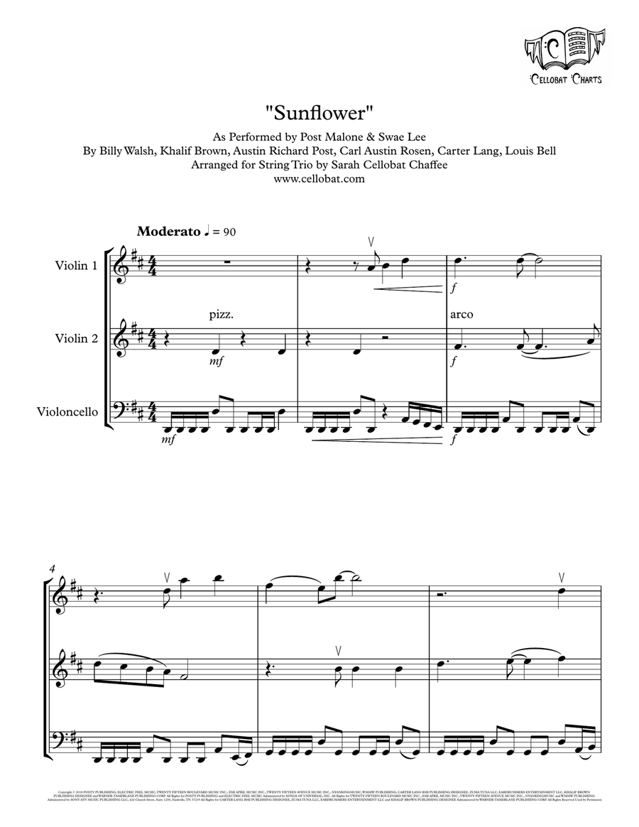 Sunflower String Trio scores gallery preview page 1
