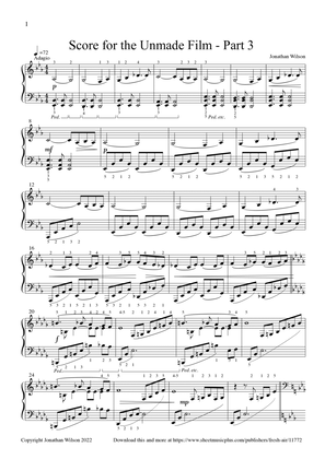 Score for the Unmade Film - Part 3 - Piano Solo