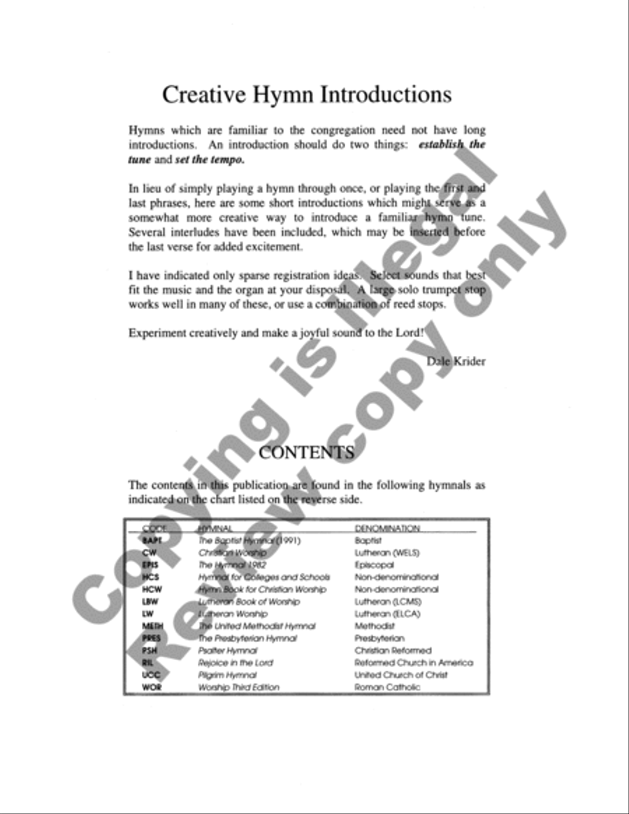 Creative Hymn Introductions Organ scores gallery preview page 3