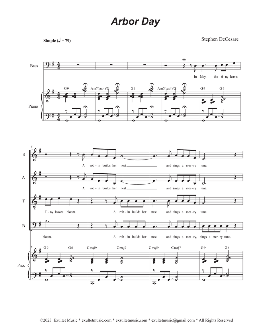 Arbor Day (SATB)