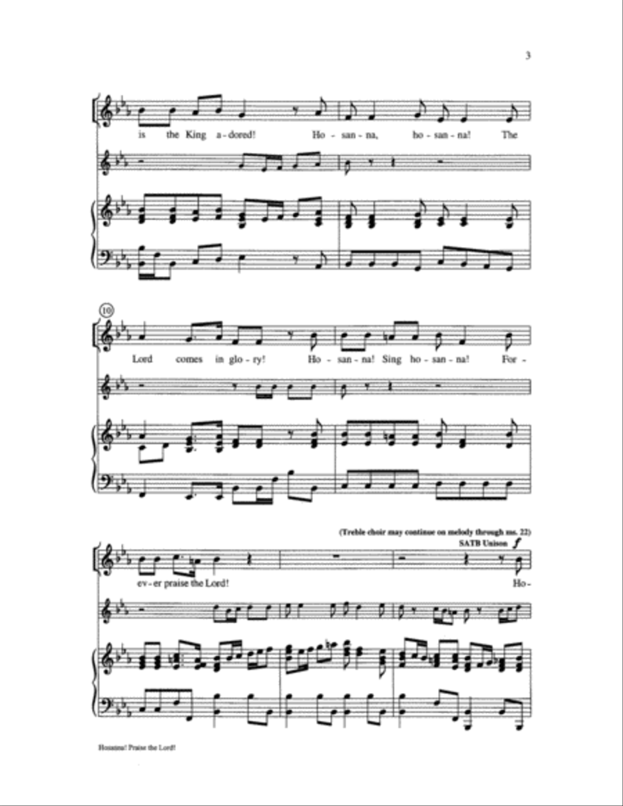 Hosanna! Praise the Lord! 4-Part scores gallery preview page 3