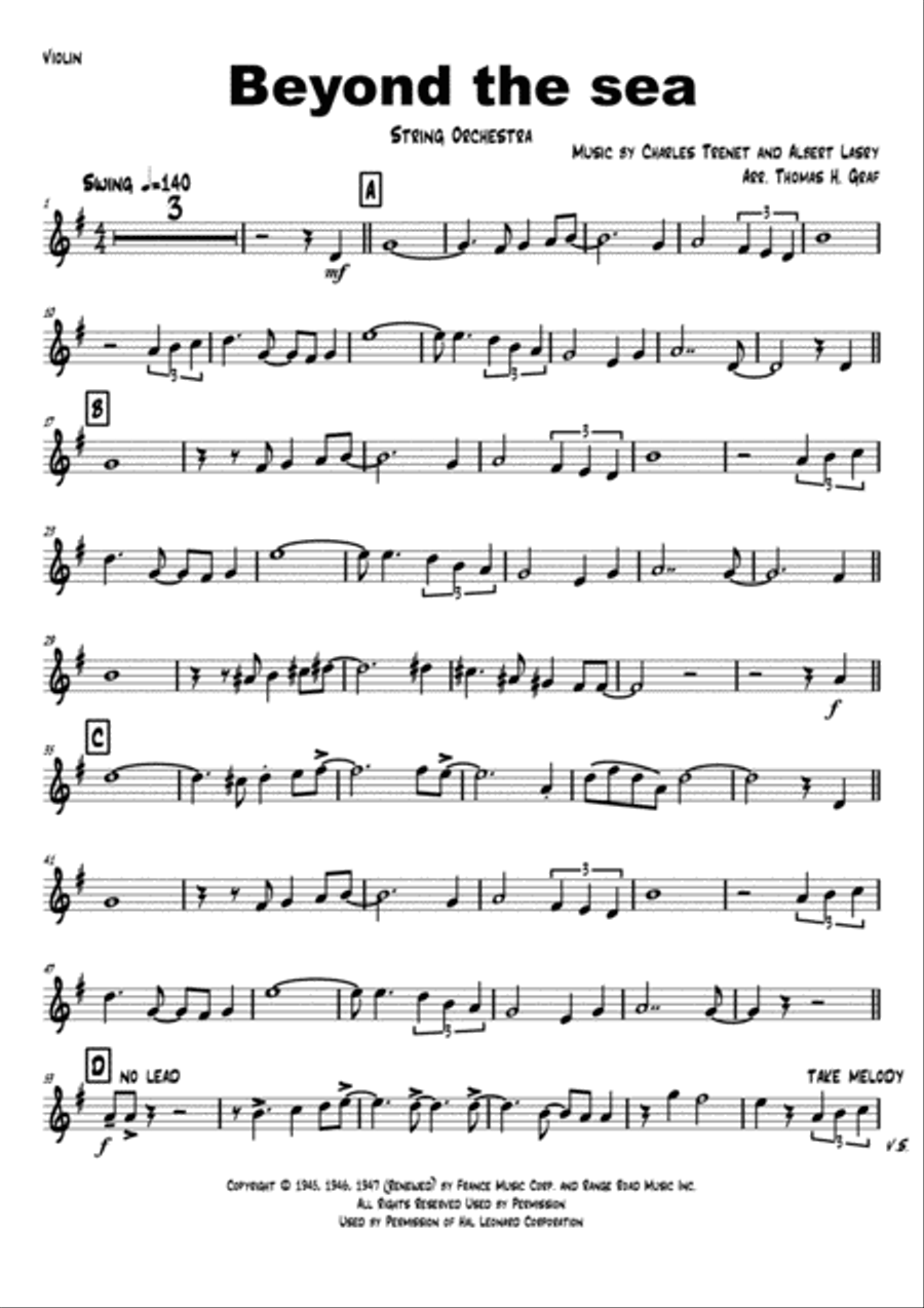 Beyond The Sea String Quartet scores gallery preview page 4