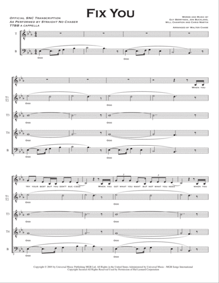 Fix You Fix You TTBB scores gallery preview page 2