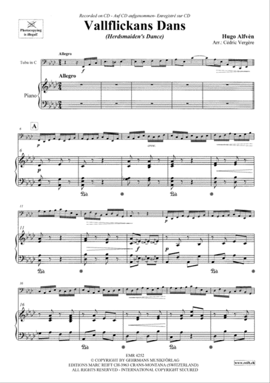 Vallflickans Dans Tuba scores gallery preview page 4