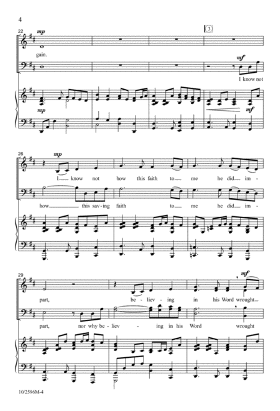 I Know in Whom I Have Believed 4-Part scores gallery preview page 4