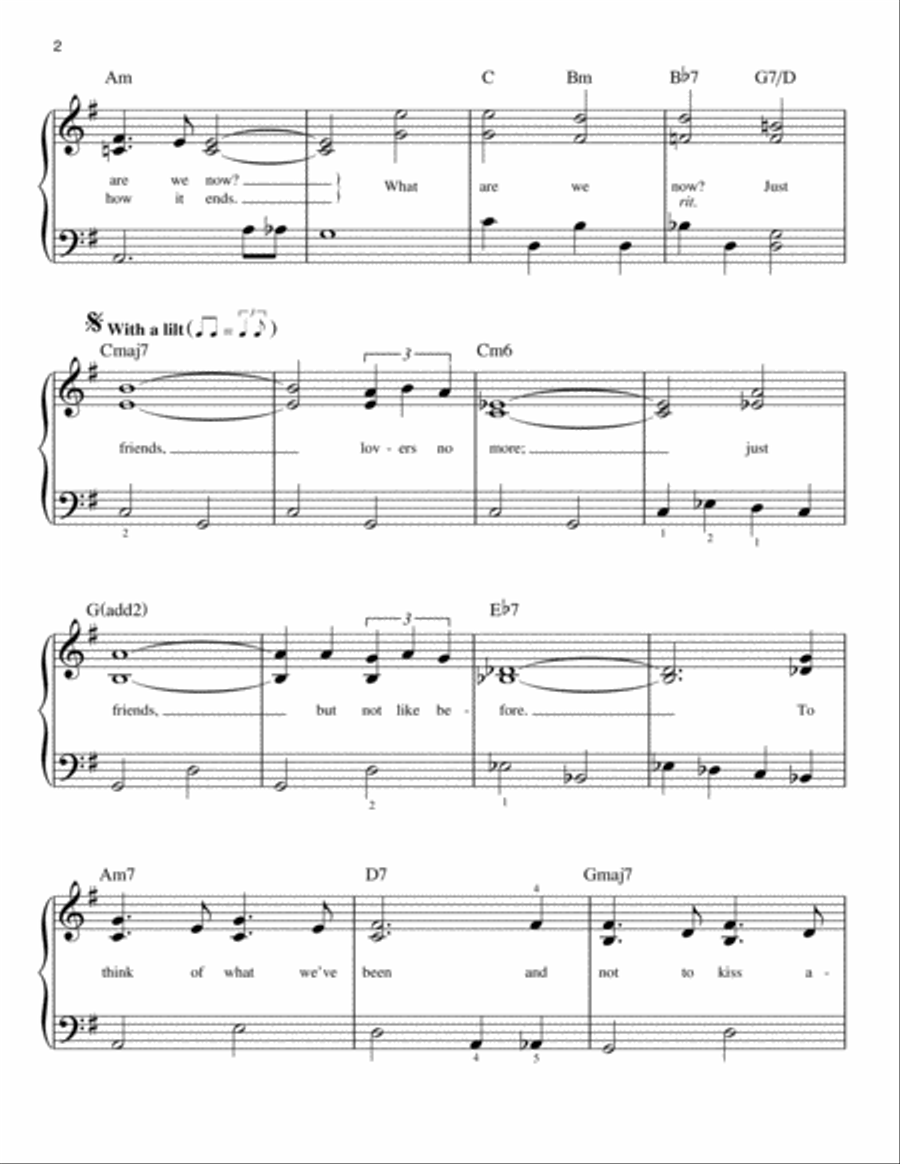 Just Friends Just Friends Easy Piano scores gallery preview page 2