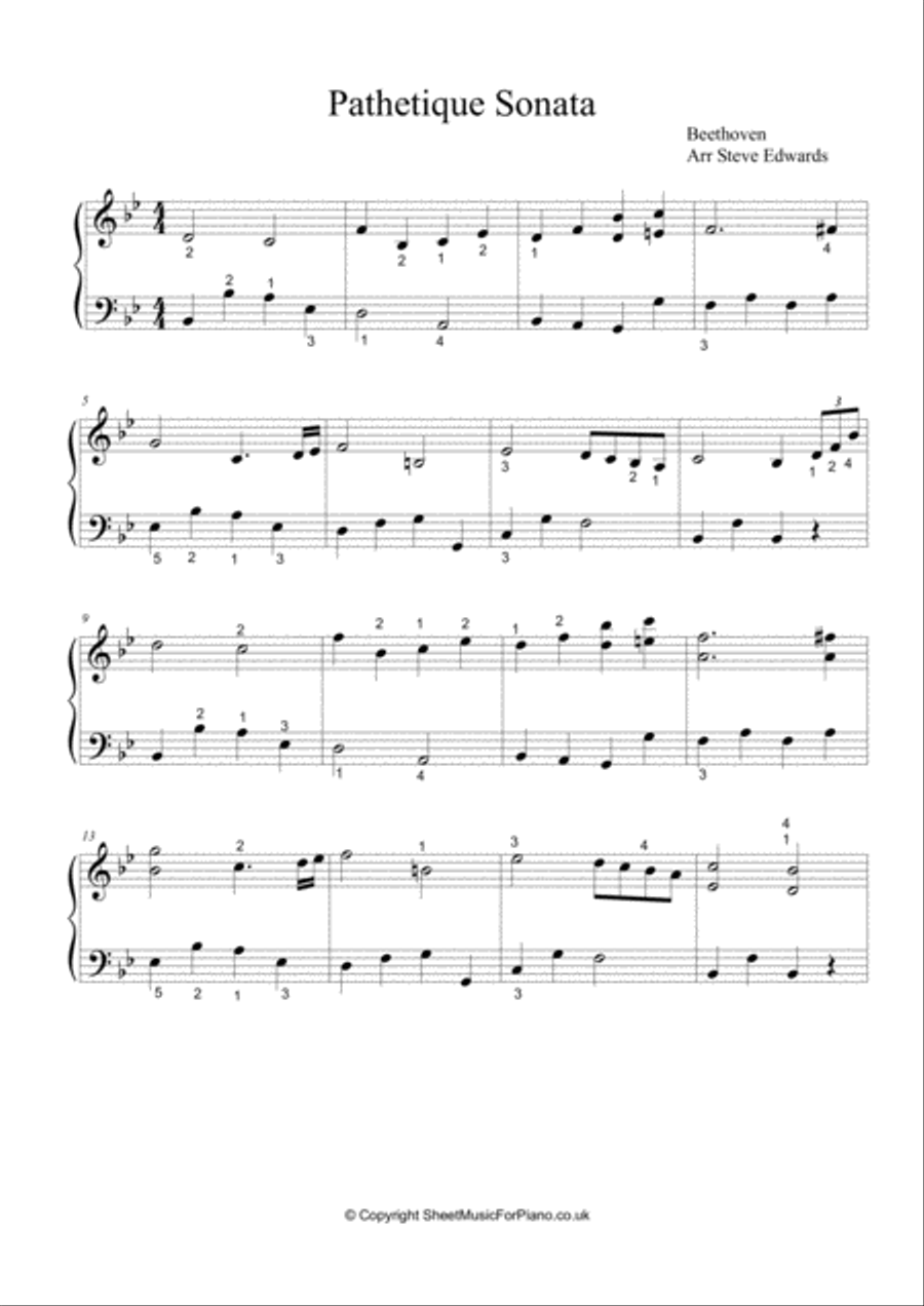 Pathetique Sonata Slow Movement - Solo Piano Piano Solo scores gallery preview page 2