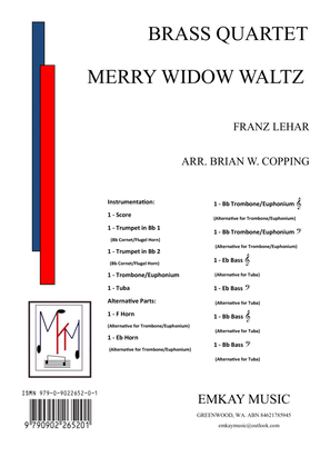 Book cover for MERRY WIDOW WALTZ – BRASS QUARTET