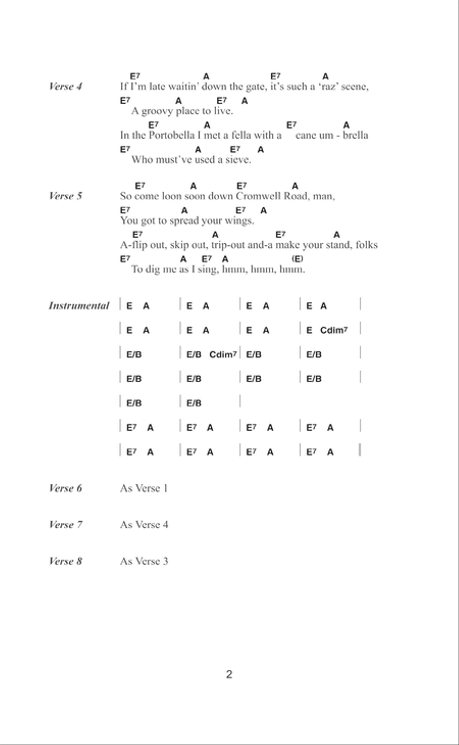 Sunny South Kensington Acoustic Guitar scores gallery preview page 2