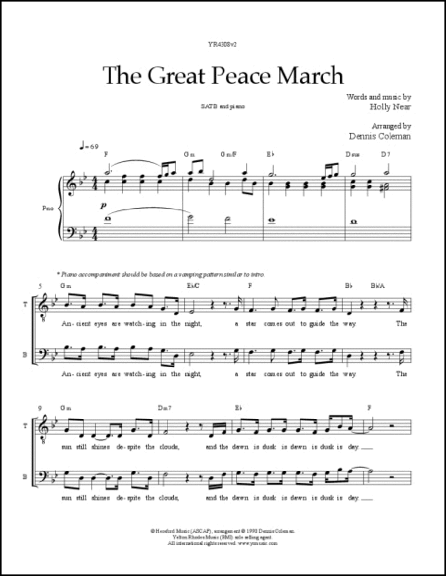 Great Peace March, The Great Peace March, The 4-Part scores gallery preview page 1