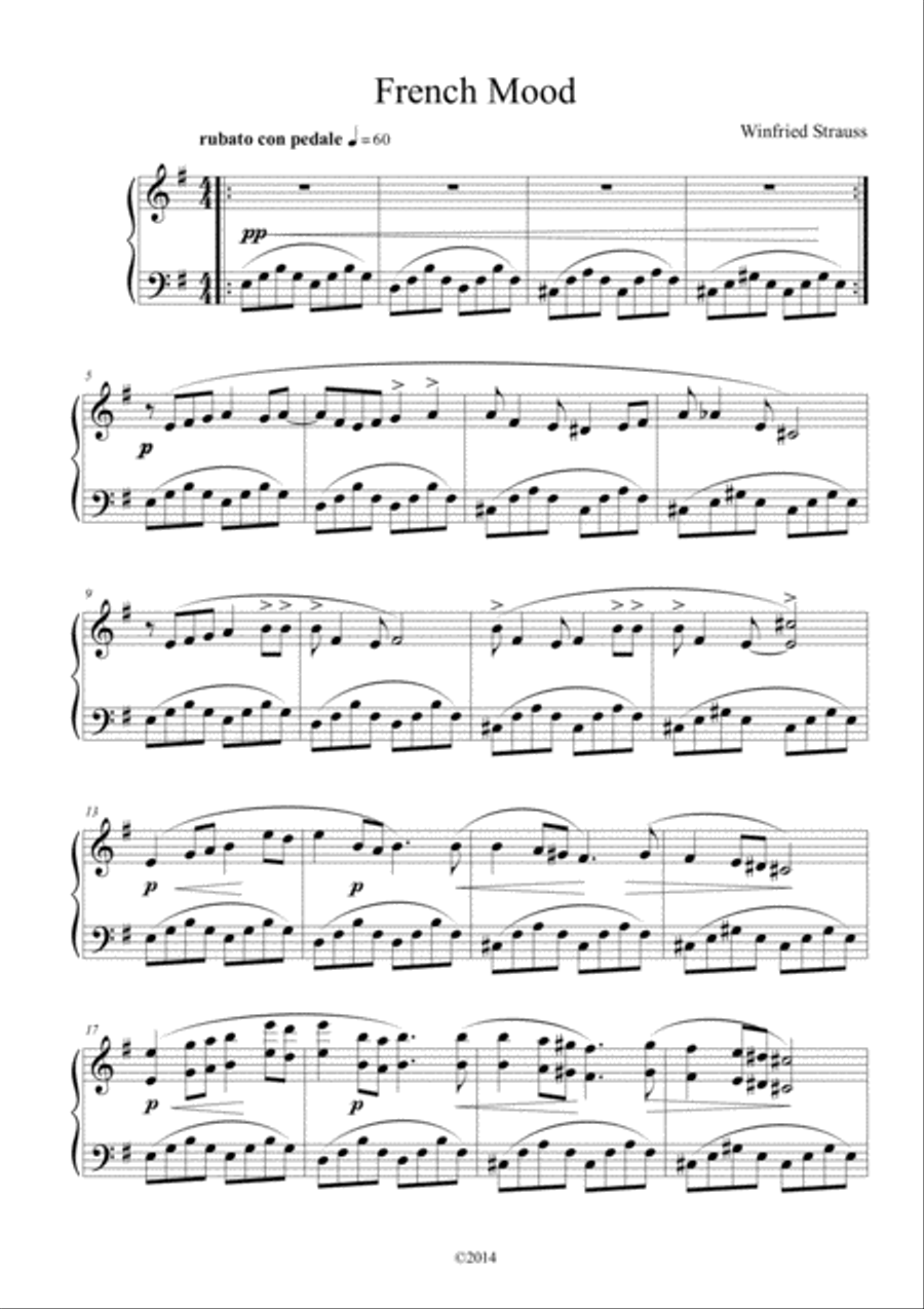 French Mood Easy Piano scores gallery preview page 1