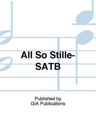 Book cover for All So Stille