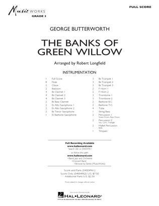 Book cover for The Banks of Green Willow - Conductor Score (Full Score)