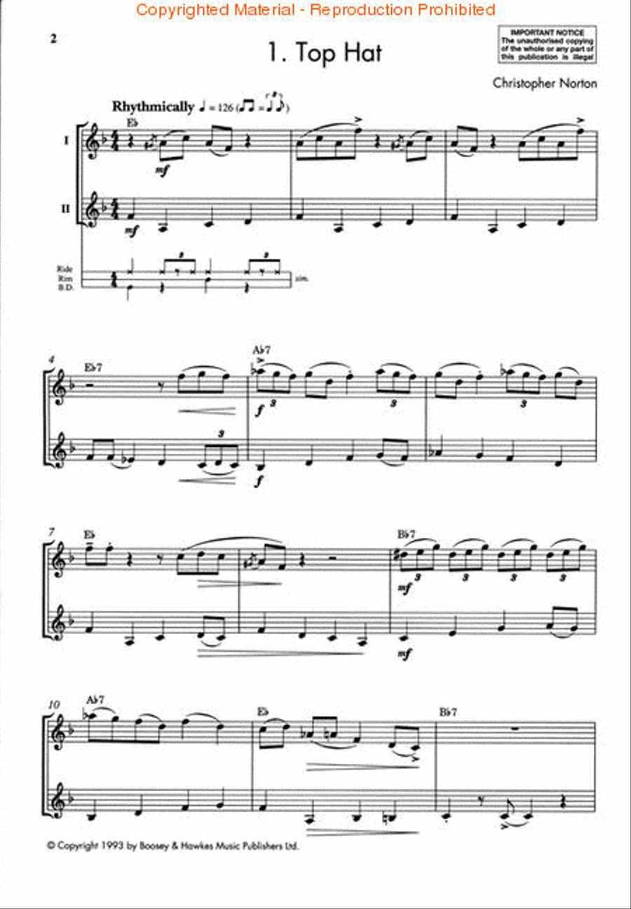 Microjazz Clarinet Duets Clarinet Duet scores gallery preview page 2