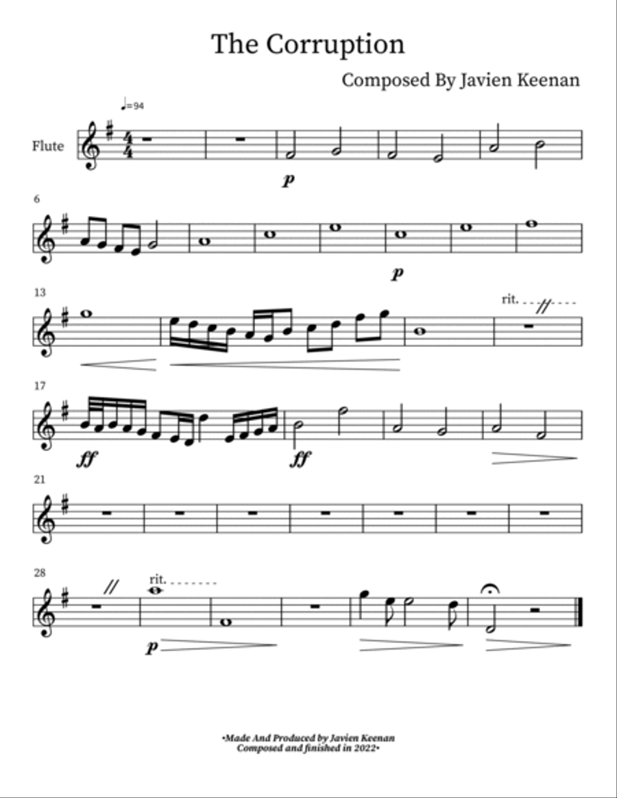The Corruption The Corruption Concert Band scores gallery preview page 6