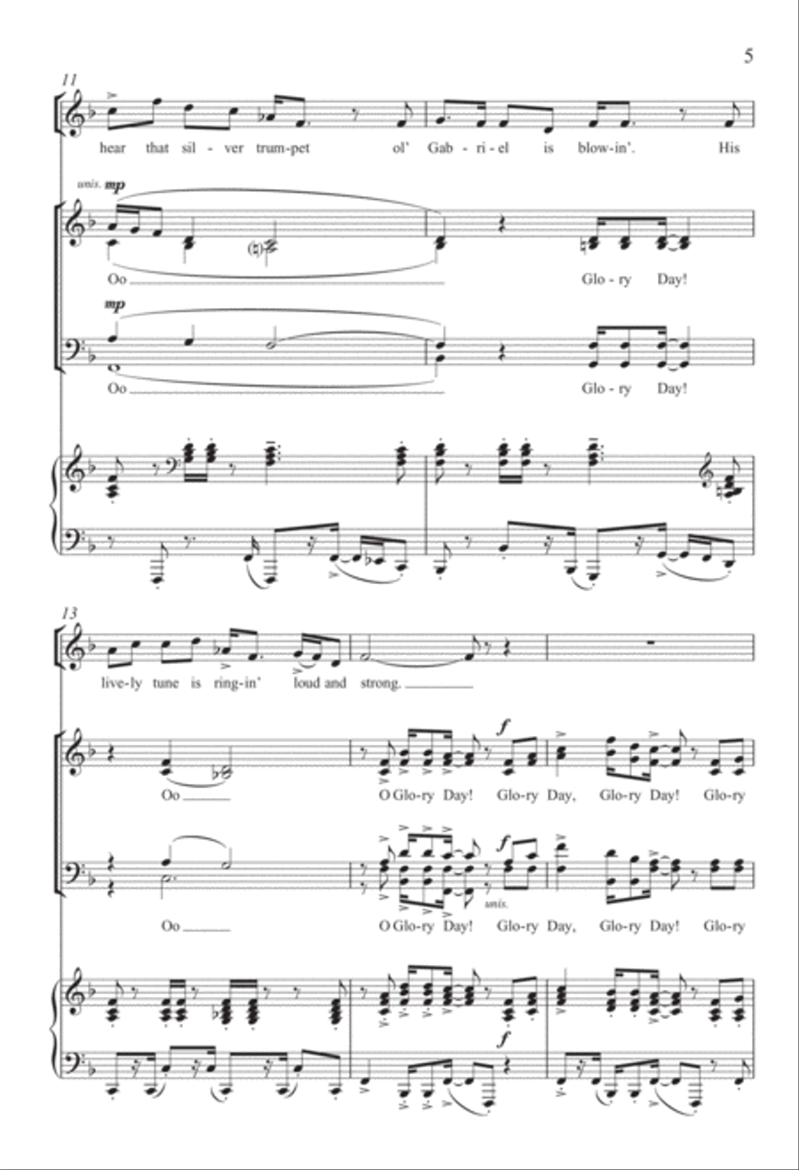 Glory Day! from Gabriel Divisi scores gallery preview page 5