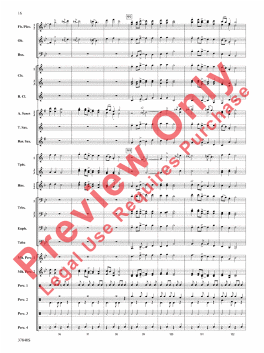 African Dreams African Dreams Concert Band scores gallery preview page 17