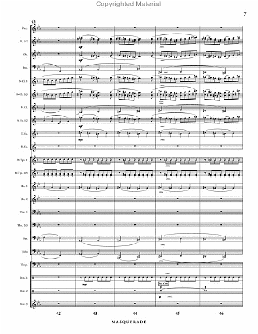Masquerade (score & parts) Concert Band scores gallery preview page 8