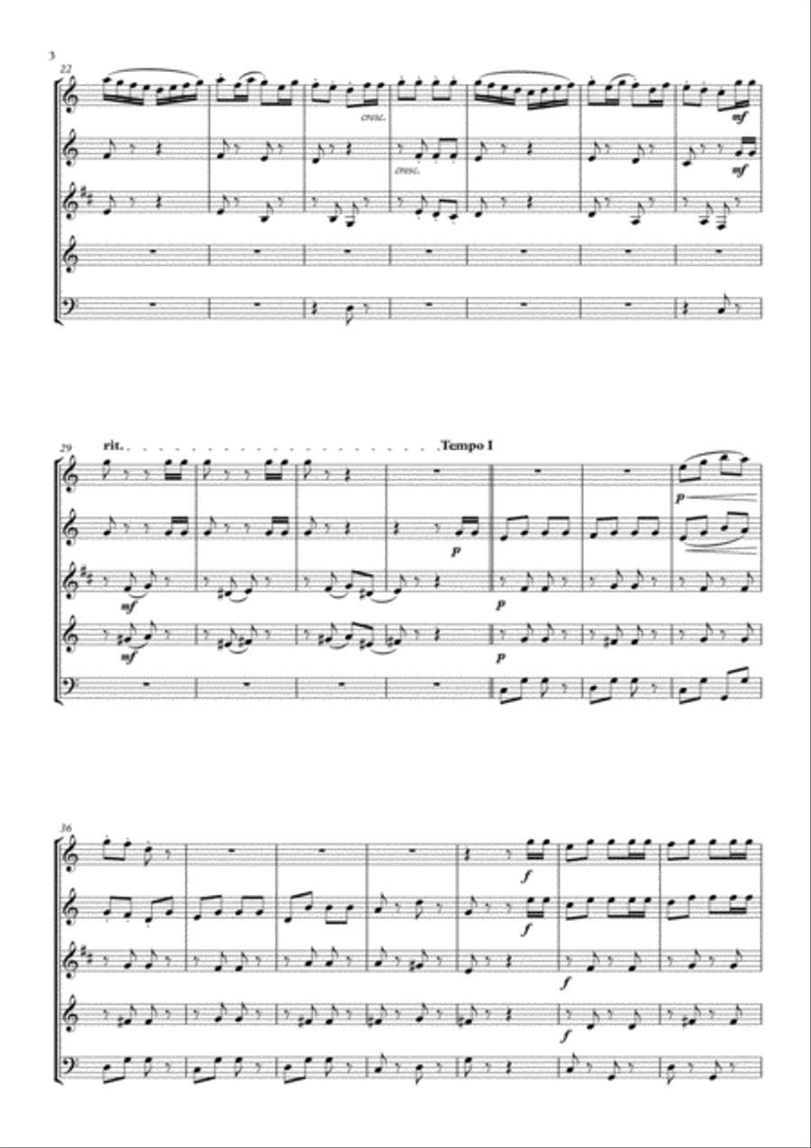 Parade of the Tin Soldiers arranged for Woodwind Quintet Woodwind Quintet scores gallery preview page 4