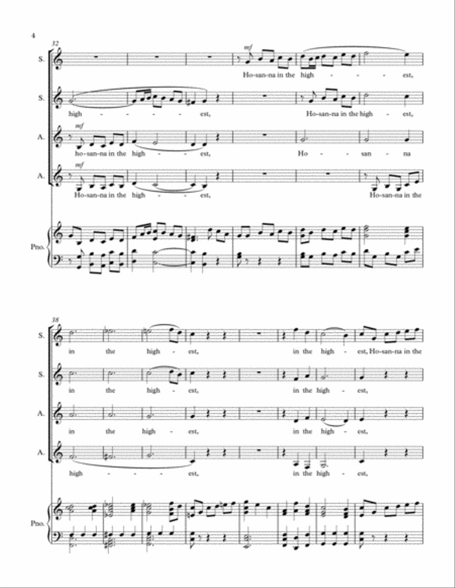 Sanctus and Benedictus Sanctus and Benedictus SSAA scores gallery preview page 5