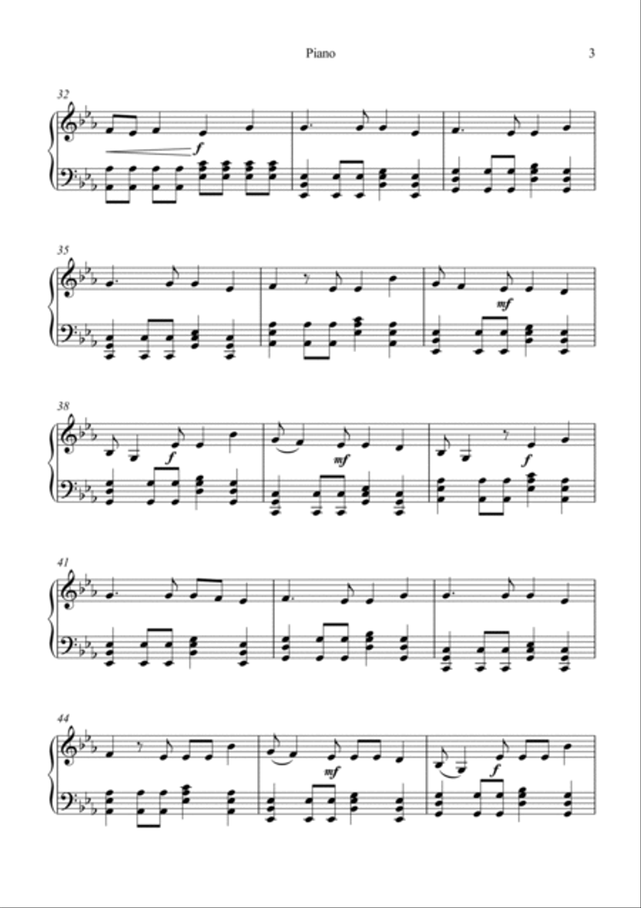 Spring Day Piano Solo scores gallery preview page 3