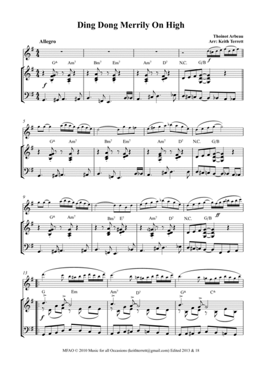 8 Swinging Xmas Carols for Flute & Piano image number null