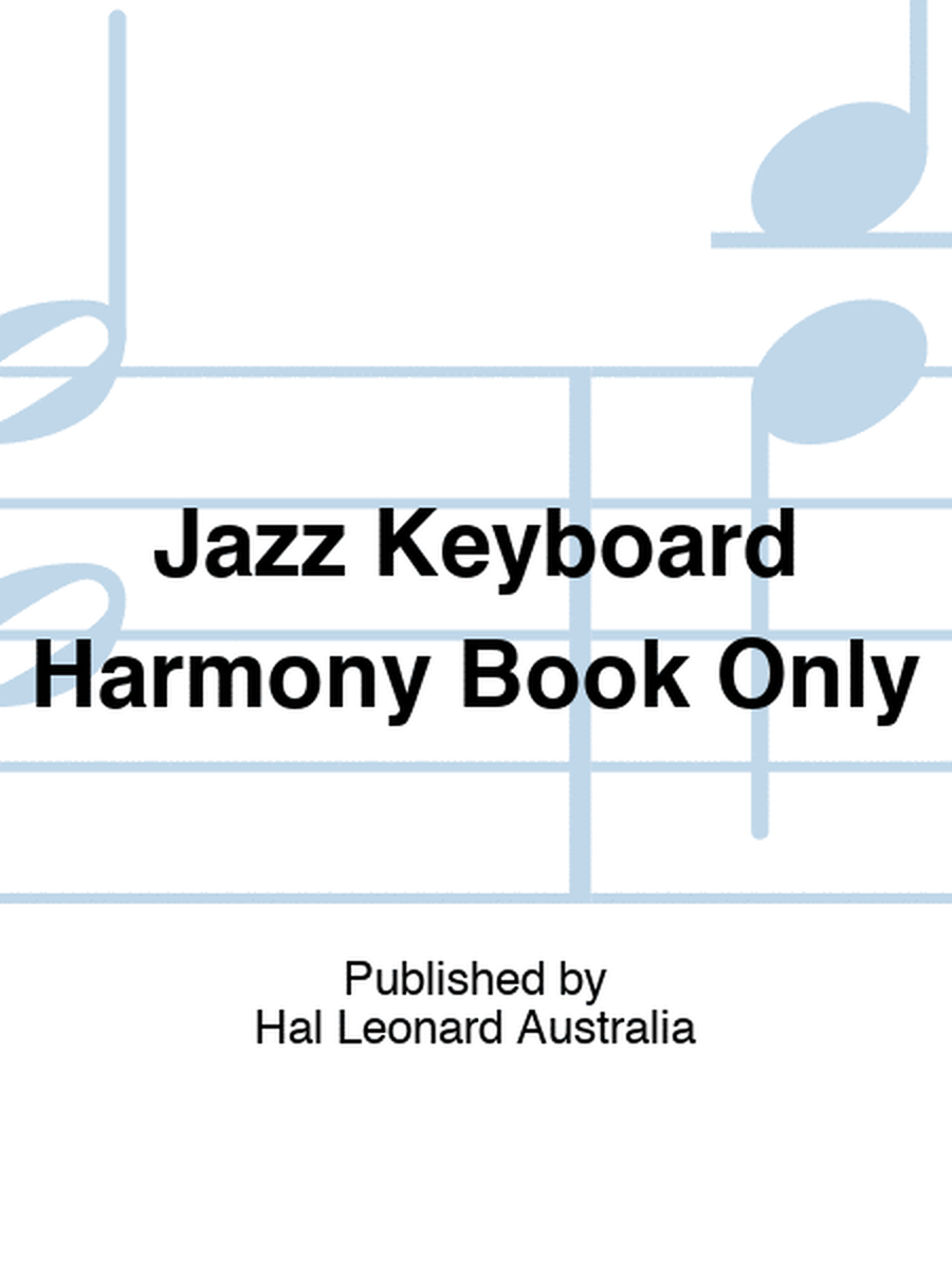 Jazz Keyboard Harmony Book Only