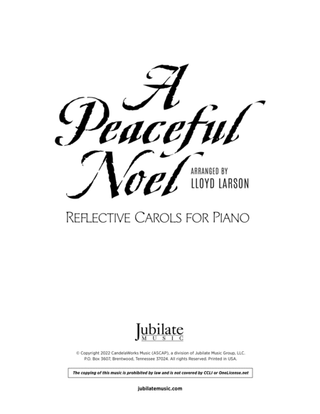 A Peaceful Noel - Reflective Carols for Piano image number null