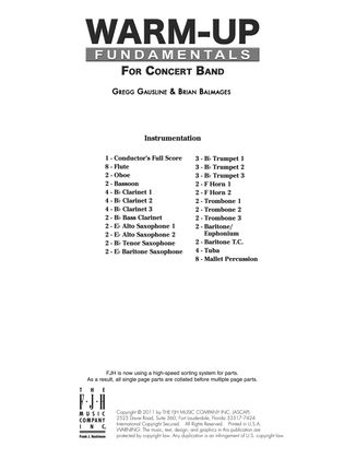 Warm-Up Fundamentals for Concert Band: Score