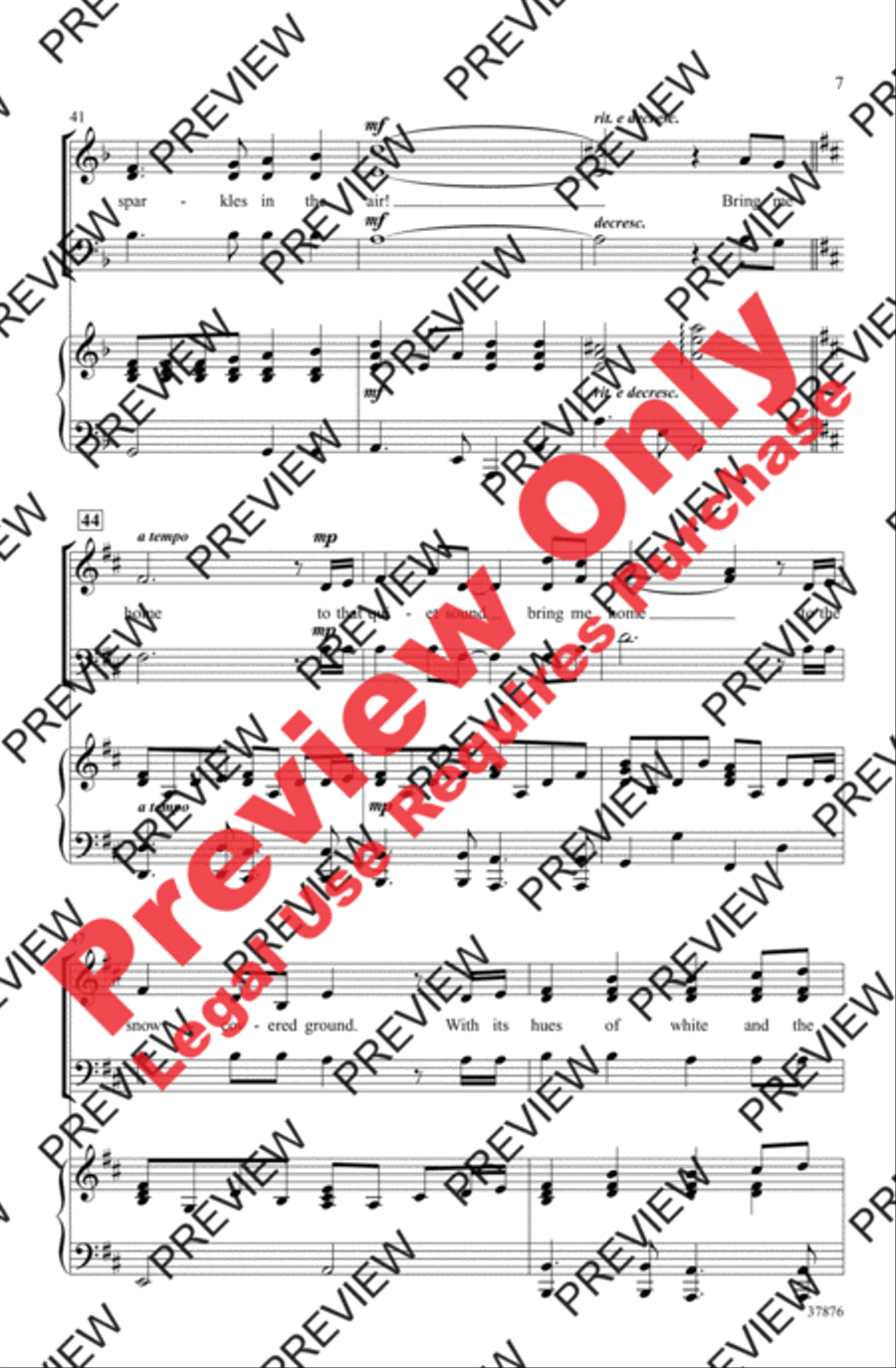 Winter, Bring Me Home 3-Part scores gallery preview page 7
