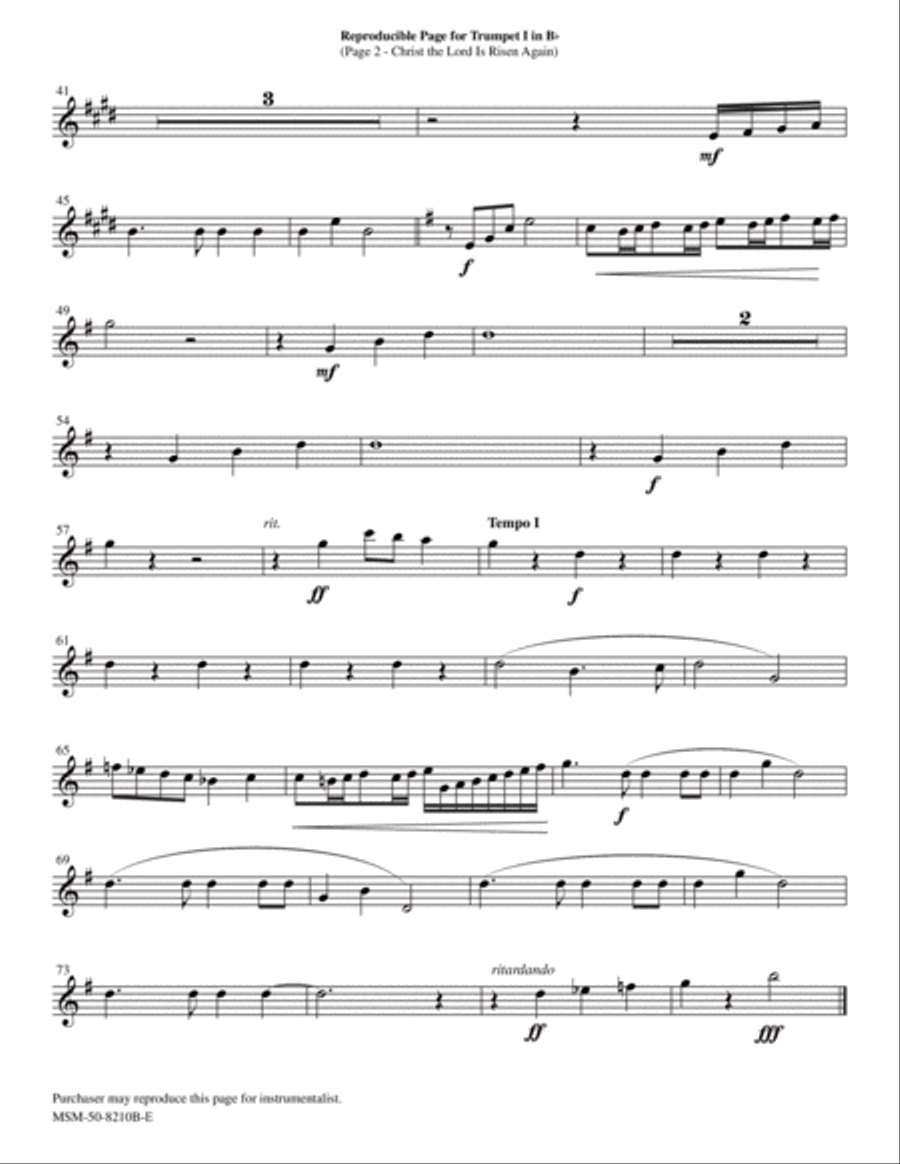 Christ the Lord Is Risen Again Choir scores gallery preview page 2