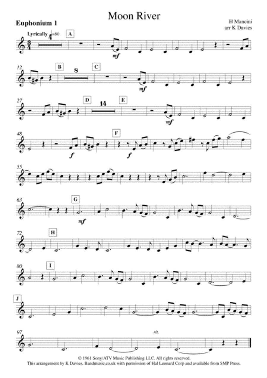 Moon River Moon River Small Ensemble scores gallery preview page 3
