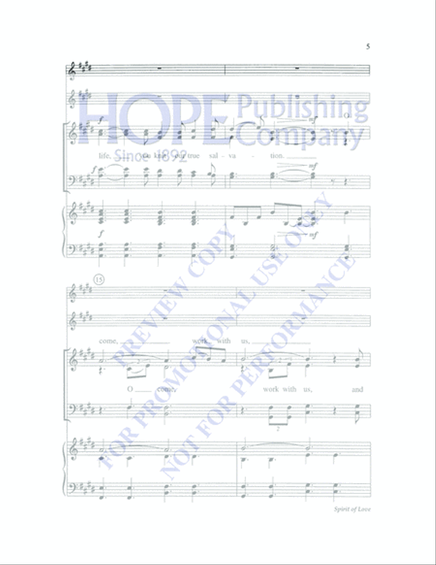 Spirit of Love 4-Part scores gallery preview page 5