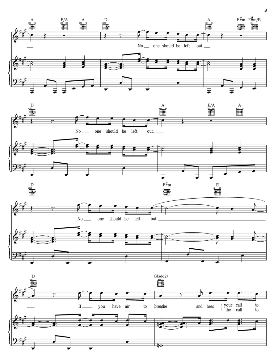 Go Outside Piano, Vocal, Guitar scores gallery preview page 3