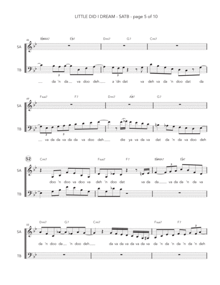 Little Did I Dream by Tony Bennett 4-Part - Digital Sheet Music