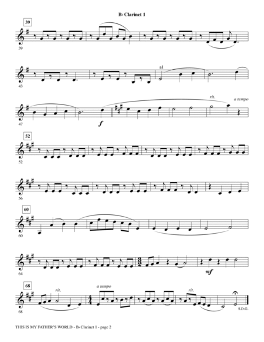 All Good Gifts - Bb Clarinet 1 Choir scores gallery preview page 3
