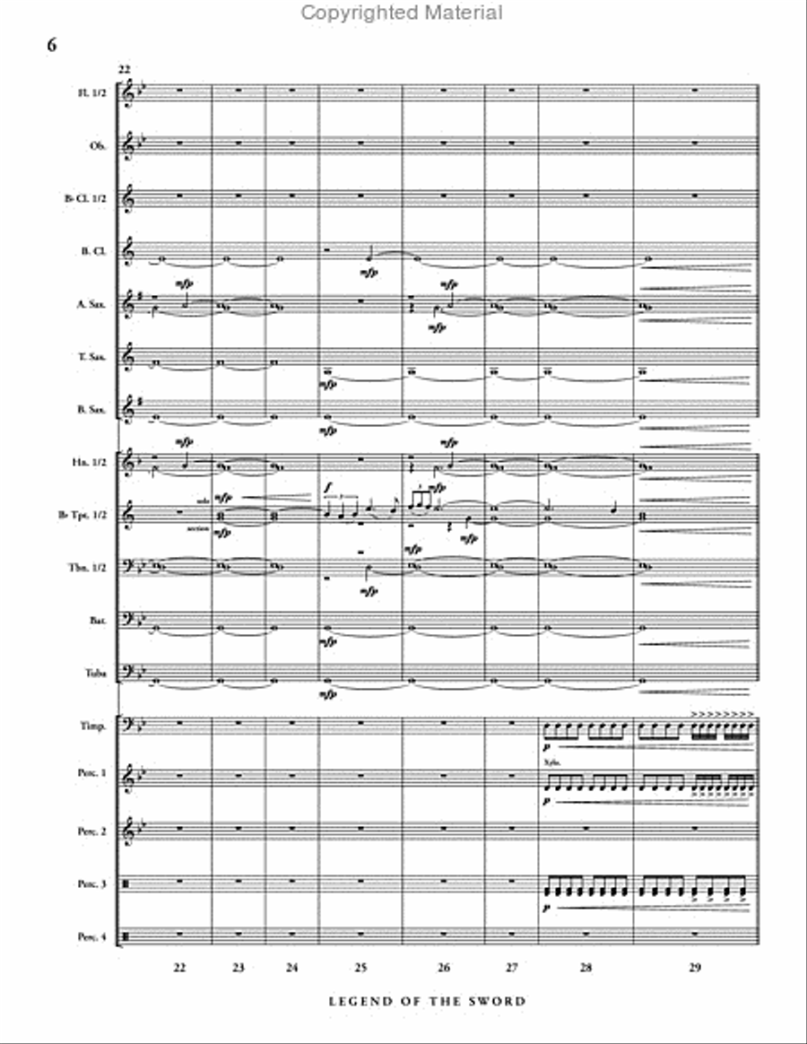 Legend of the Sword Concert Band scores gallery preview page 7