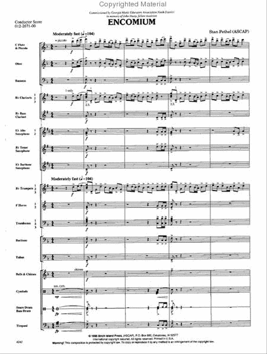 Encomium Concert Band scores gallery preview page 2
