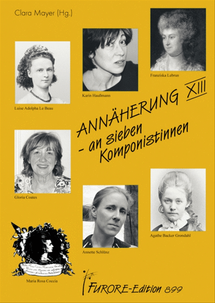 Annaherung XIII. Luise Adolpha Le Beau, Franziska Lebrun, Maria Rosa Coccia, Gloria Coates , Agathe Backer-Grondahl, Karin Haussmann, Annette Schlunz School and Community scores gallery preview page 1