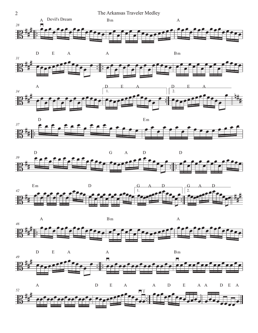 The Arkansas Traveler Medley for Solo Strings Small Ensemble scores gallery preview page 4