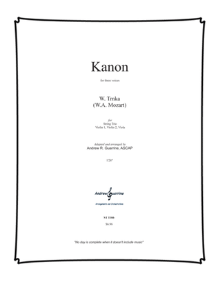 Kanon (b) for three voices