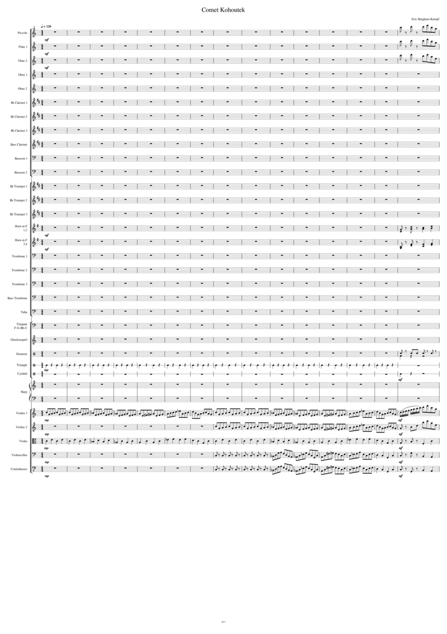 Comet Kohoutek Full Orchestra scores gallery preview page 1